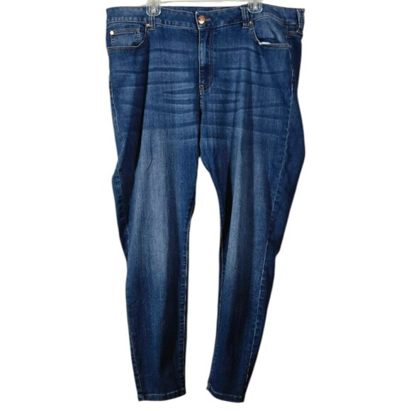 Revery 20W Womens Jeans Mid-Rise Skinny 5-Pocket Medium Wash - Picture 2 of 6